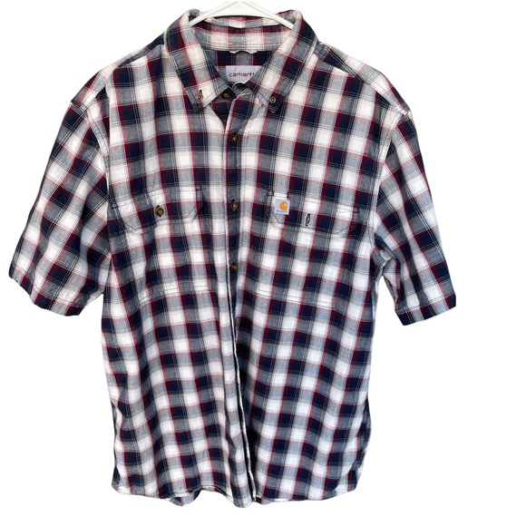 Carhartt Shirts Carhartt Shirt Mens Large Blue Red Plaid Relaxed